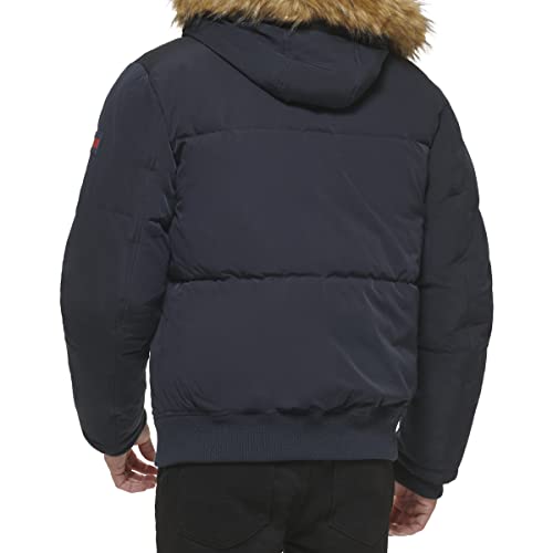 Image of Tommy Hilfiger Men's Arctic Cloth Quilted Snorkel Bomber Jacket (Standard and Big & Tall)