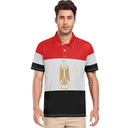 Polo de golf à séchage rapide respirant col égyptien rouge GuoChe