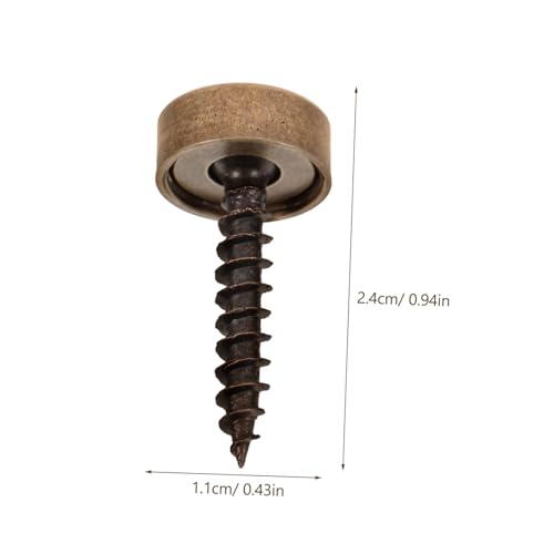 8 tornillos autoperforantes decorativos con tapa en latón miniatura 2