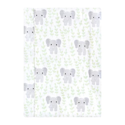 Image of Hudson Baby Unisex Baby Cotton Flannel Burp Cloths 7-Pack, Leafy Elephant, One Size