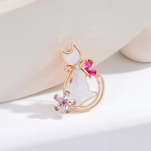 Image of Cute Animal Brooch Pins, Animal Theme Brooches Accessories for Clothes, Birthday Christmas Gift for Women