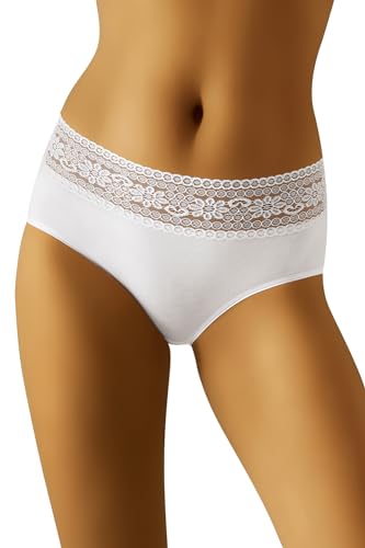 Wolbar Culotte Classique Slip Charmant WB449, Blanc,XL