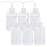 Safety Wash Bottle Squeeze Bottle LDPE with Narrow Mouth 250ml/8.5oz, Pack of 6 by DEPEPE