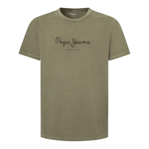 Pepe Jeans Emb Eggo Camiseta, Verde (Safari Green), M para Hombre