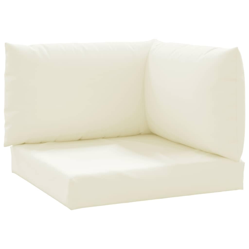 Cojín para palé de 3 piezas, color crema de tela Oxford, impermeable y resistente a las arrugas, relleno de fibra hueca y fibras de espuma para una comodidad óptima, ideal