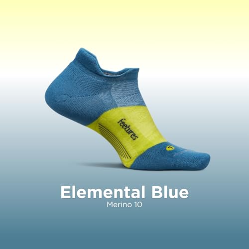 Image of Feetures Merino 10 Max Cushion No Show Tab Ankle Socks - Wool Socks for Women & Men - (1 Pair)