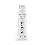 Native Deodorant & Body Spray Contains Naturally Derived Ingredients | Deodorant for Women and Men, All Day Odor Protection, Aluminum and Hydrocarbon Propellant Free | Coconut & Vanilla