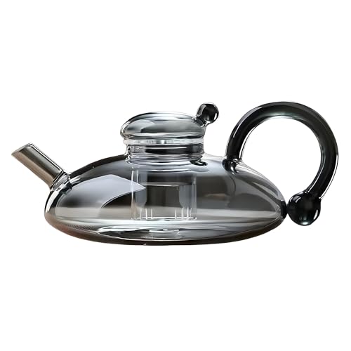 Hitzebeständige Teekanne aus Borosilikatglas, 500 ml, kochender Wasserkessel, handgefertigtes chinesisches Ratten-Design, für Herd und Heimdekoration Hitzebeständige Teekanne aus Borosilikatglas, 500 ml, kochender Wasserkessel, handgefertigtes chinesisches Ratten-Design, für Herd und Heimdekoration