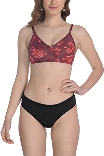 Image of StyFun Women Cotton Bra Panty Set for Women Lingerie Set Bra Panty Set Bra Panty Set for Women with Sexy Bra Panty Set for Women, See Main Image to Check How Many Sets You Will Get