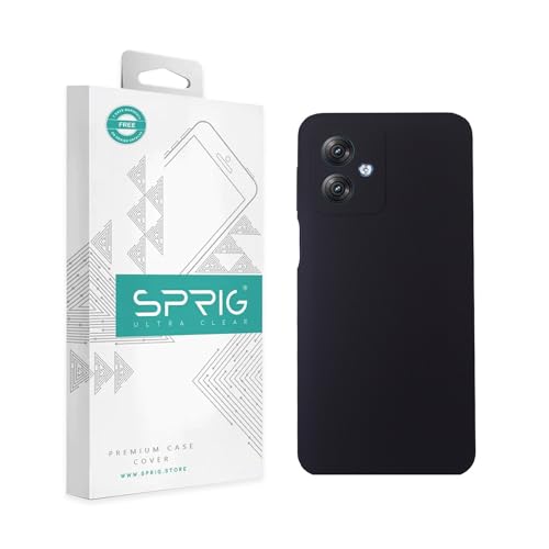 Image of SPRIG Compatible with Moto G54 Premium SilkTone Back Cover Drop Tested Shock Proof Mobile Case for Men, Women, Boys and Girls with Camera Protection (Black)