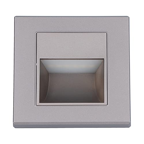 Spacnana 1,5W LED -Stieflampe, Weißes Licht LED -Treppenlicht mit Acryllampenschatten für Treppenkorridor (GREY) Spacnana 1,5W LED -Stieflampe, Weißes Licht LED -Treppenlicht mit Acryllampenschatten für Treppenkorridor (GREY)