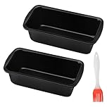 DAWRIS 2PCS 1lb Loaf Tin with a Brush, Nonstick Bread Tins for Baking Cakes, Loafs, and Banana Bread, Bread & Loaf Tins for Ovens, Loaf Pans, Dishwasher Safe, Oven Safe Loaf Tin, Freezer Safe