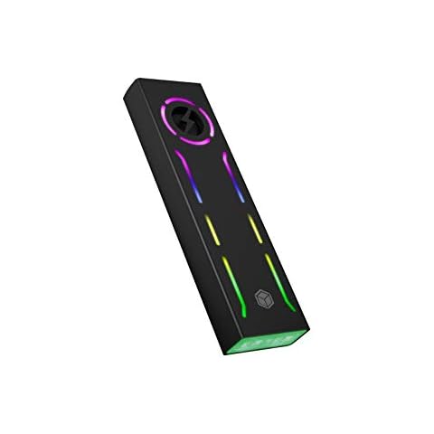 ICY BOX Caja para Juegos Type-C Gen 2 a PCIe NVMe M.2 con ARGB y Enfriador Activo Cover