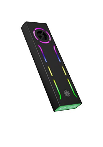 ICY BOX M.2 NVMe Gaming RGB Enclosure SSD with Built-in Silent Fan Cooler USB C and USB 3.1 NVMe Enclosure Support M.2 Nvme SSD 2280 2260 2242