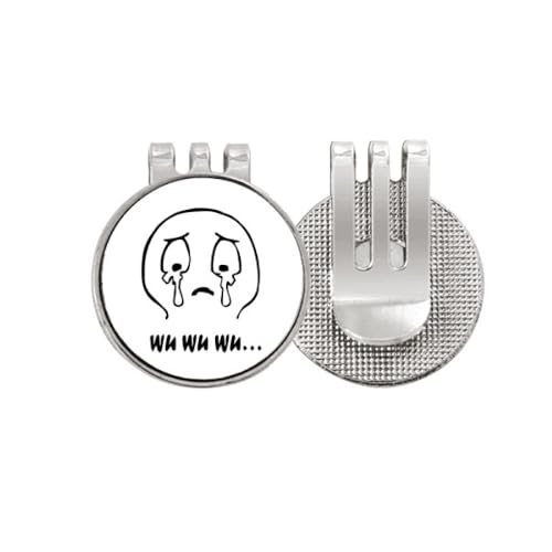 Marqueur de balle de golf no/no shed tears émail noir pour vos parcours de weekend