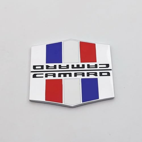 Image of 2Pcs Metal Camaro M Emblems Car Badge Front Right Left Fender Decal Replacement for Camaro Ss Rs Zl1 (Chrome)