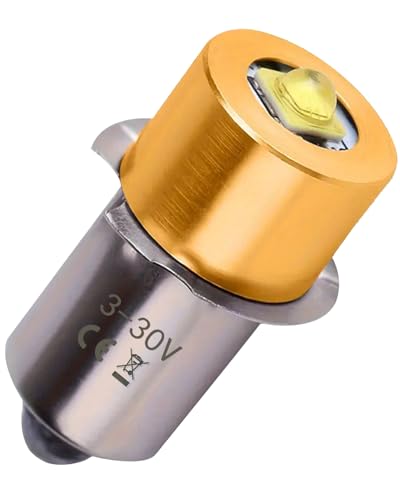 Deerma LED Maglight Bulb Replacement DC 3-30V for 3-16 C&D Cell 3W LED Flashlights Brighter & Longer Lifespan Than Original(1 Pack)