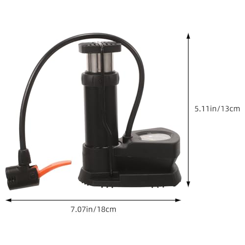Pompe de gonflage noire multifonction pour vélo avec manomètre intégré - 3