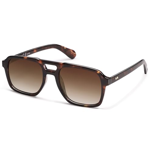 SOJOS Retro Aviator Polarized Sunglasses For Women Men Womens Oversized Thick Square Vintage 70s Sun Glasses SJ2330