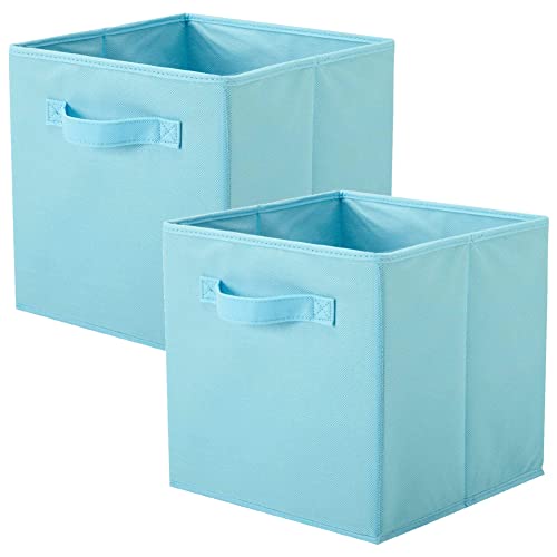 PowerKing Cube de rangement pliable en tissu pour une utilisation en forme de cube Nouveau (bleu ciel 2 ensemble)