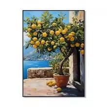 Tableau citronniers de la côte pour une déco d'été ensoleillée