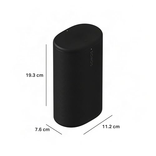 Image of Sonos Play - Portable Bluetooth Speaker with WiFi, Alexa, 24-Hour Battery Life, Charging Base - Black