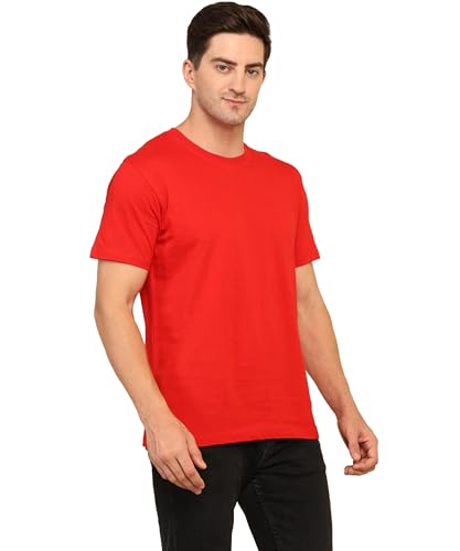 Image of Unisex Round Neck Plain T-Shirt | Combed Bio-Washed Ring Spun Cotton for Men & Women, Short Sleeves