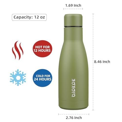 Image of BJPKPK 12 oz Small Mini Water Bottle, Insulated Stainless Steel Flask