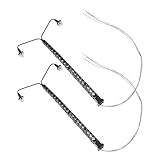 IWOWHERO 2 Unidades de Luces para Maqueta de Tren Semáforo Ferroviario Miniatura ABS y Acero Inoxidable Color Negro Luz Cálida Accesorio Decorativo para Mesas de Arena y Micro