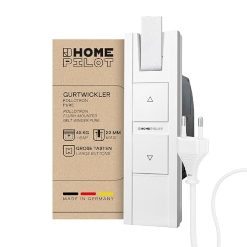 Home Pilot - Gurtwickler Pure, Rollladenantrieb. Elektrischer Gurtwickler | Nachrüstung | Unterputz - 10112345