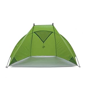 outdoorer Helios Air 850 Tente de plage légère avec protection solaire UV 80, petit format une fois replié pour les voyages, tente solaire avec armature en aluminium