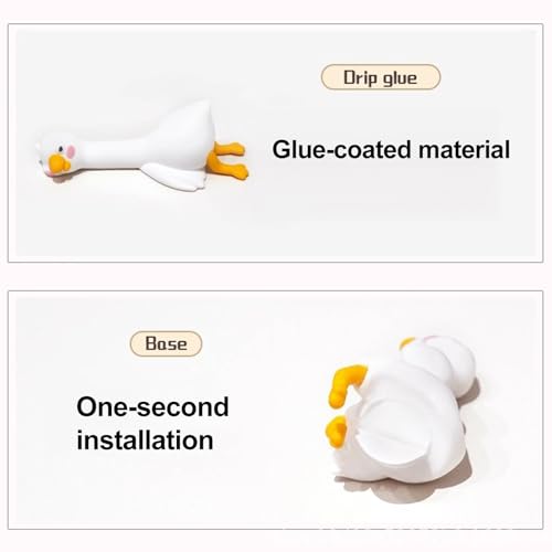 4 Figuras pequeñas de ganso de resina decorativas miniatura 5