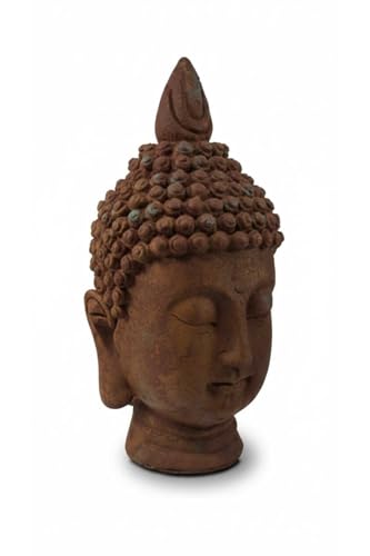SODEF Buste de Bouddha Décoratif en Polyester Multicolore 29x15cm Style Rétro pour Maison et Bureau - Marron