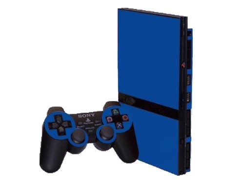 Ocean Blue - Vinyl Decal Mod Skin Kit by System Skins - Compatible with PlayStation 2 Slim Console