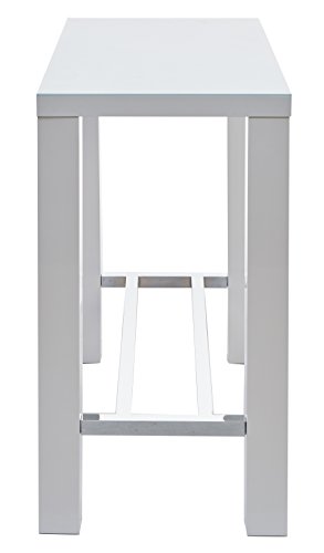 Robas Lund Bartisch weiß Hochglanz, BxHxT 120x108x60 cm