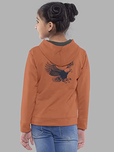 Image of HELLCAT Girls Regular Fit Fulsleeve Hooded Sweatshirt with Rib - Pack of 1