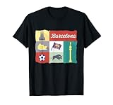 Visit Barcelona Symbols City Lover Journeys Camiseta de viaje Camiseta