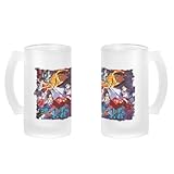 MERCHANDMANIA JARRA CERVEZA CRISTAL Nige Jouzu no Wakagimi personajes esmerilada esmerilado 500ml