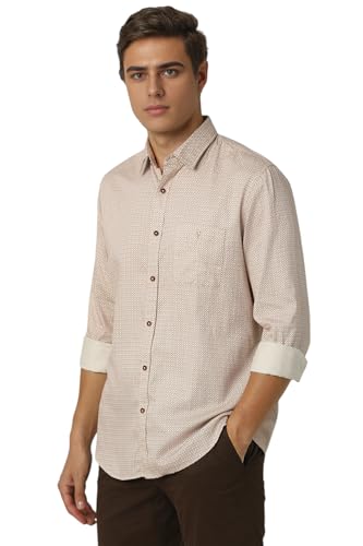 Image of Van Heusen Casual Printed Shirt for Men| Premium Cotton| Full Sleeves| Slim Fit |Breathable Fabric