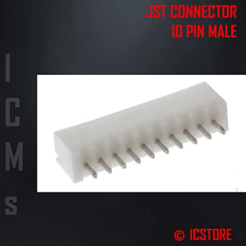 ICSTORE 10 PIN JST-XH Male Pitch 2.54mm, Cable Connectors, Adapter Interface Plug Housing socket header, straight - 90 degree(10 PIN/QTY-20) - Image 3