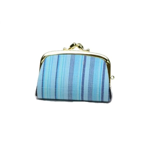 真岡木綿「くし形小銭入れ」(青系)) | 栃木県 伝統工芸品 織物 財布 小銭入れ 手作り 贈答 贈り物 ギフト 小物