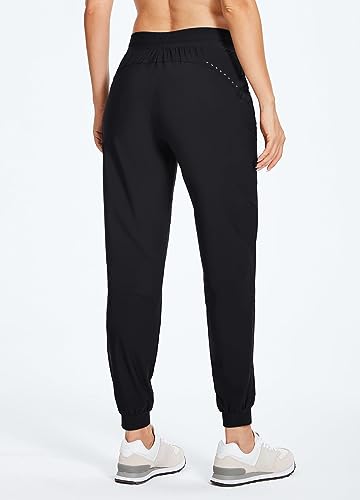 Willit Women's Athletic Joggers Pants Running Workout Quick Dry Pants Lightweight with Zipper Pockets2