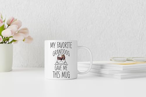 Taza de cerámica QASHWEY 11 onzas American Bulldog miniatura 3
