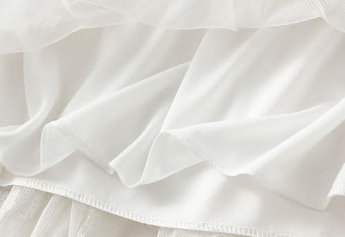 Tulle Skirts for Women 3D Floral Midi High Waist Skirt Cute Pleated A Line Layered Fairy Skirts 2025 Party Skirt3