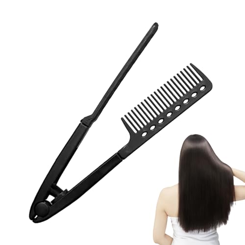 Cepillo Alisador Para Pelo | Cepillo Plancha Alisador Para Salon | Profesional Con Púas En Forma De V | Herramienta De Alisado Para Casa Viaje Citas Y Trayectos Diarios