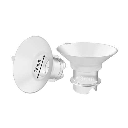 Image of 2pcs Upgraded Flange Inserts 18mm Compatible with Momcozy/Medela/Spectra/eufy/Elvie/Lansinoh/TSRETE/Paruu Wearable Pump with 24mm Shields/Flanges, Reduce 24mm Nipple Tunnel Down to 18mm