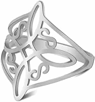 Vintage Holle Heksen Knoop Ringen Eenvoudige Brede Verklaring Ring Mode Keltische Amuletten Vinger Ring Verjaardagsgift
