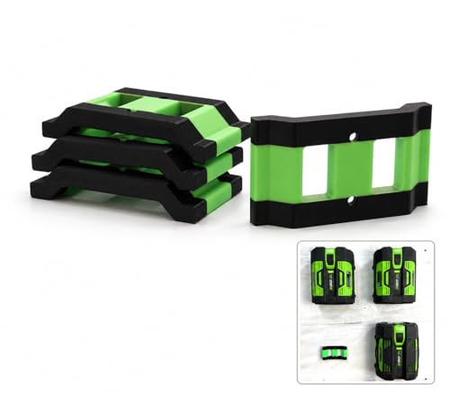 Battery Mount for EGO 56V - 4 Pack - Wall Mount or Under Shelf Battery Holder Bracket - Heavy Duty Custom Fit - Made in USA