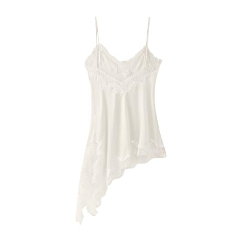 Robe d'été pour femme asymétrique à bretelles spaghetti trapèze - 2