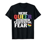 Photo Gallery qui queer pieno di paura esistenziale lesbiche gay lgbtq orgoglio maglietta Photo Gallery qui queer pieno di paura esistenziale lesbiche gay lgbtq orgoglio maglietta